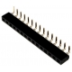 Tira de postes hembra 2.54mm Acodado corto 15pin