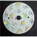 Circuito Pcb redondo 90mm para 15 Led Lumiled