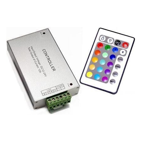 Conjunto Receptor Mando 24 teclas para RGB 12-24v.dc