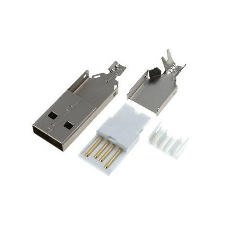 Conector USB Macho para cable 4 pin