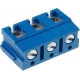 Bornas circuito impreso acodado 5 y 7.5mm Azul