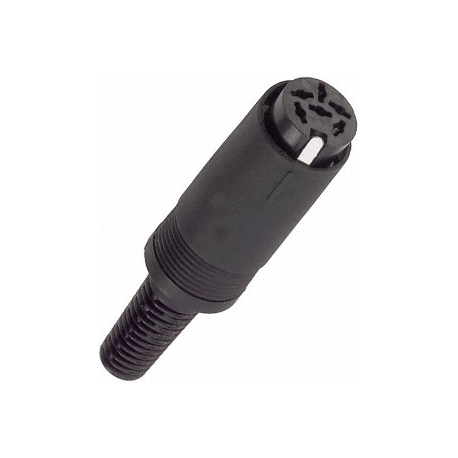 Conectores Din Hembra 6pin 60º