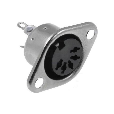 Conectores Din Hembra Chasis 5pin 45º