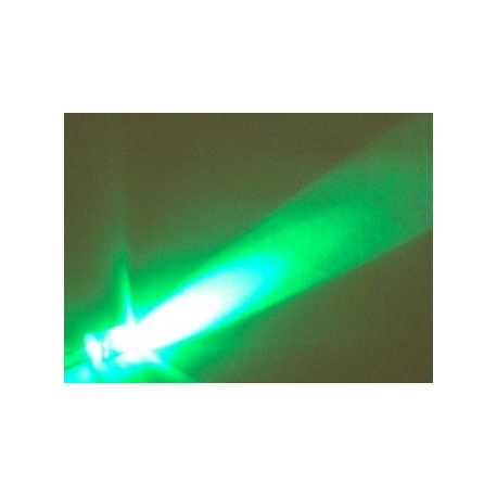 Led Superbrillo 5mm 12v con cable Verde