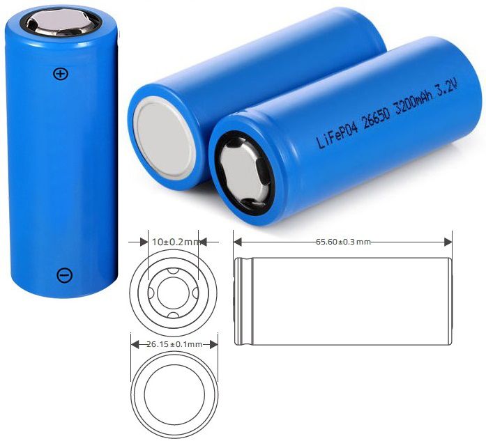 Bateria 26650 3200