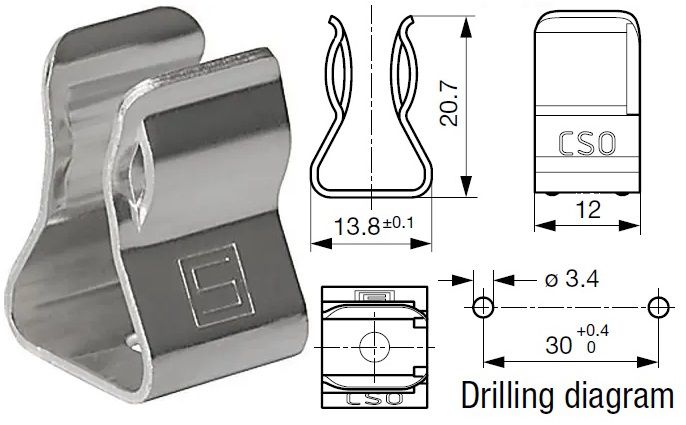 Clip P.Fuse 10x38mm tornillo