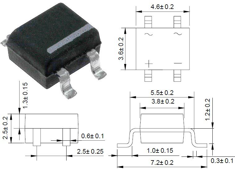 Diodo puente smd MBS