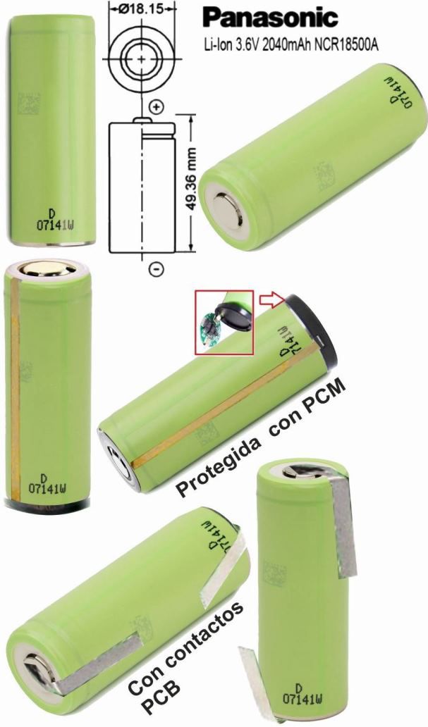 Panasonic-NCR18500A-2040mAh