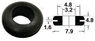 pasacable 7.5x5x3.5mm