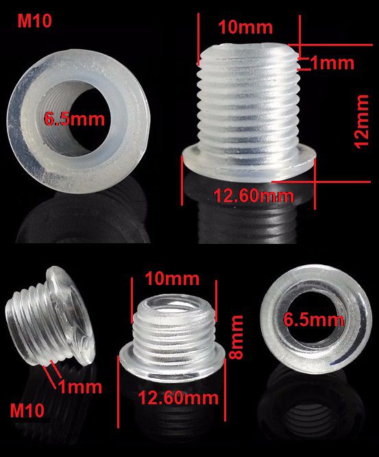 Pasacables Roscados de PVC transparentes