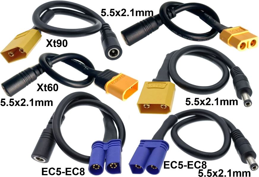 XT60-90-EC5-5.5x2.1mm