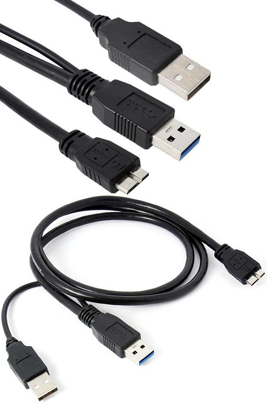 Adaptador USB3.0-2xUSB B