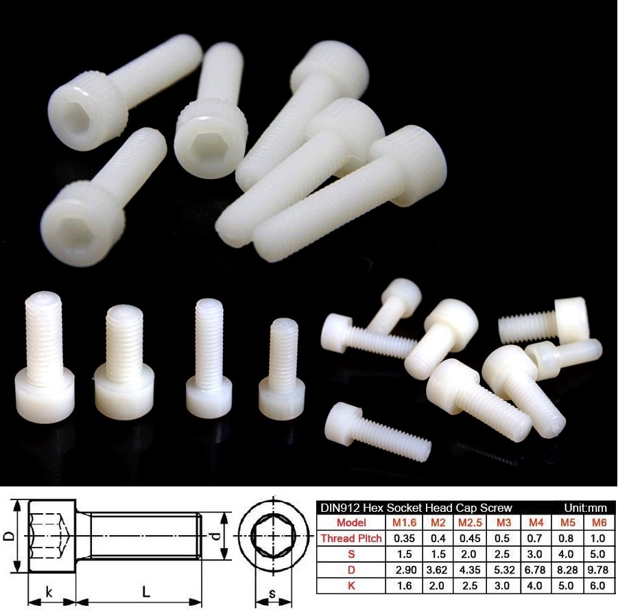 Tornillos Allen Nylon