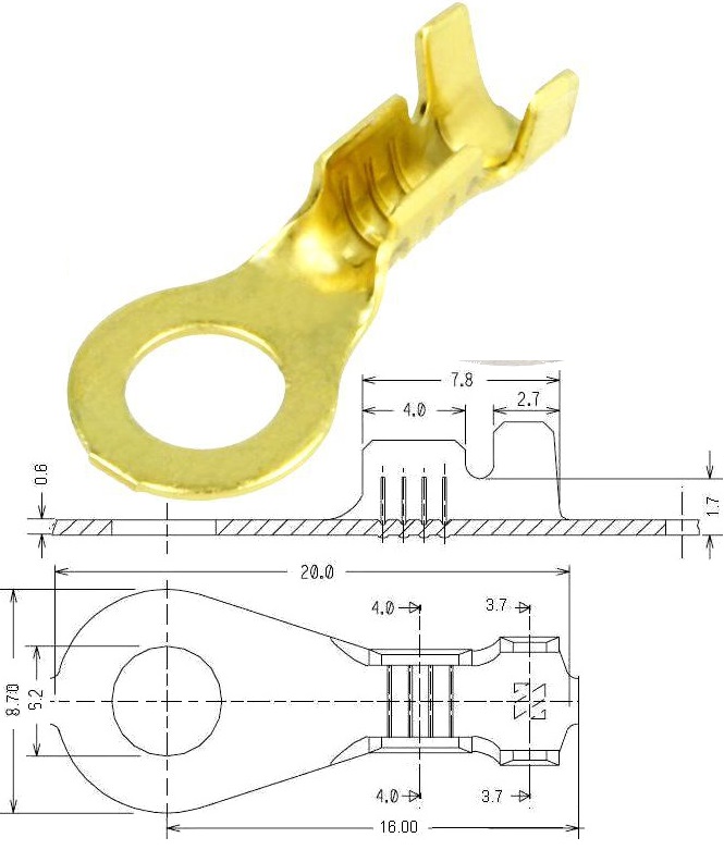 Terminal Anilla Laton M5