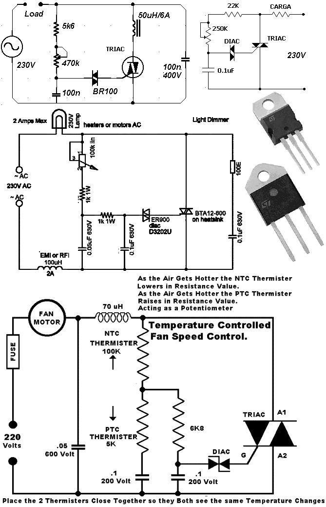Aplicacion con Triacs