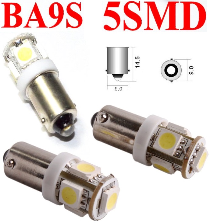 Bombilla ba9s 5Led