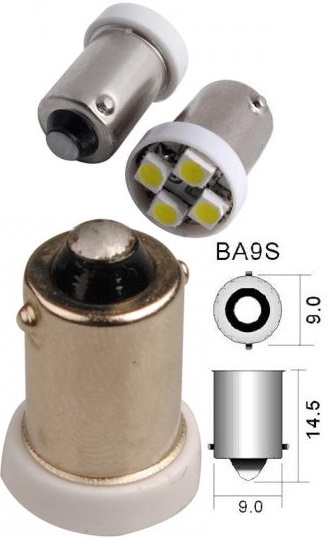 Bombilla ba9s 4Led