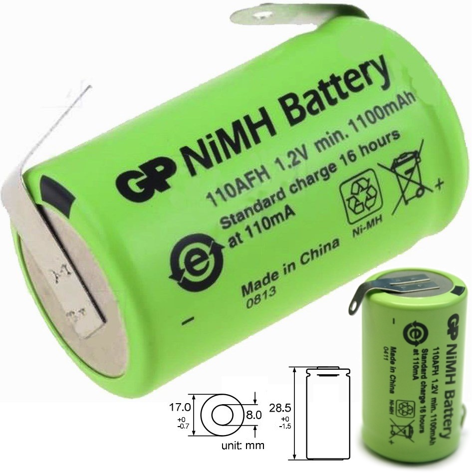 Bateria 23AA 1100mA lengueta