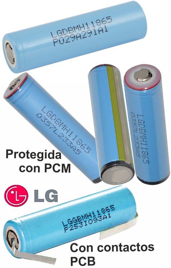 Bateria Litio LG INR18650-MH1