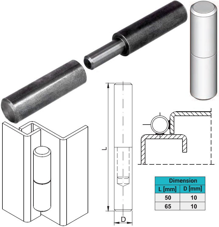 Bisagras de 50-60mm acero