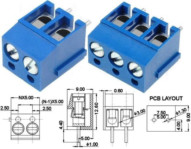Bornas acodadas azul