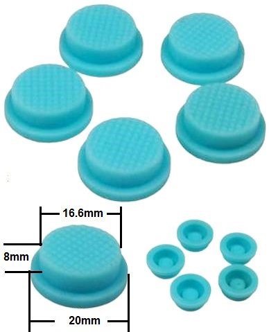 Boton de Goma Fluor.20x16x8mm