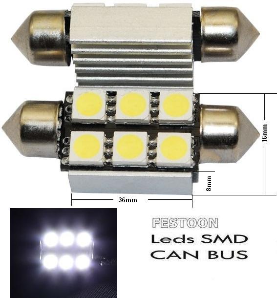 Festoon Canbus 6Led smd