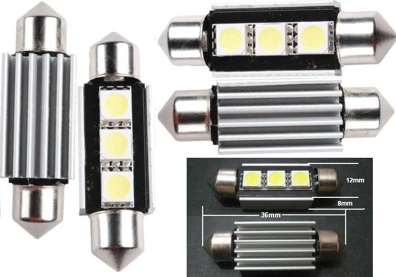 Festoon Canbus 3Led smd