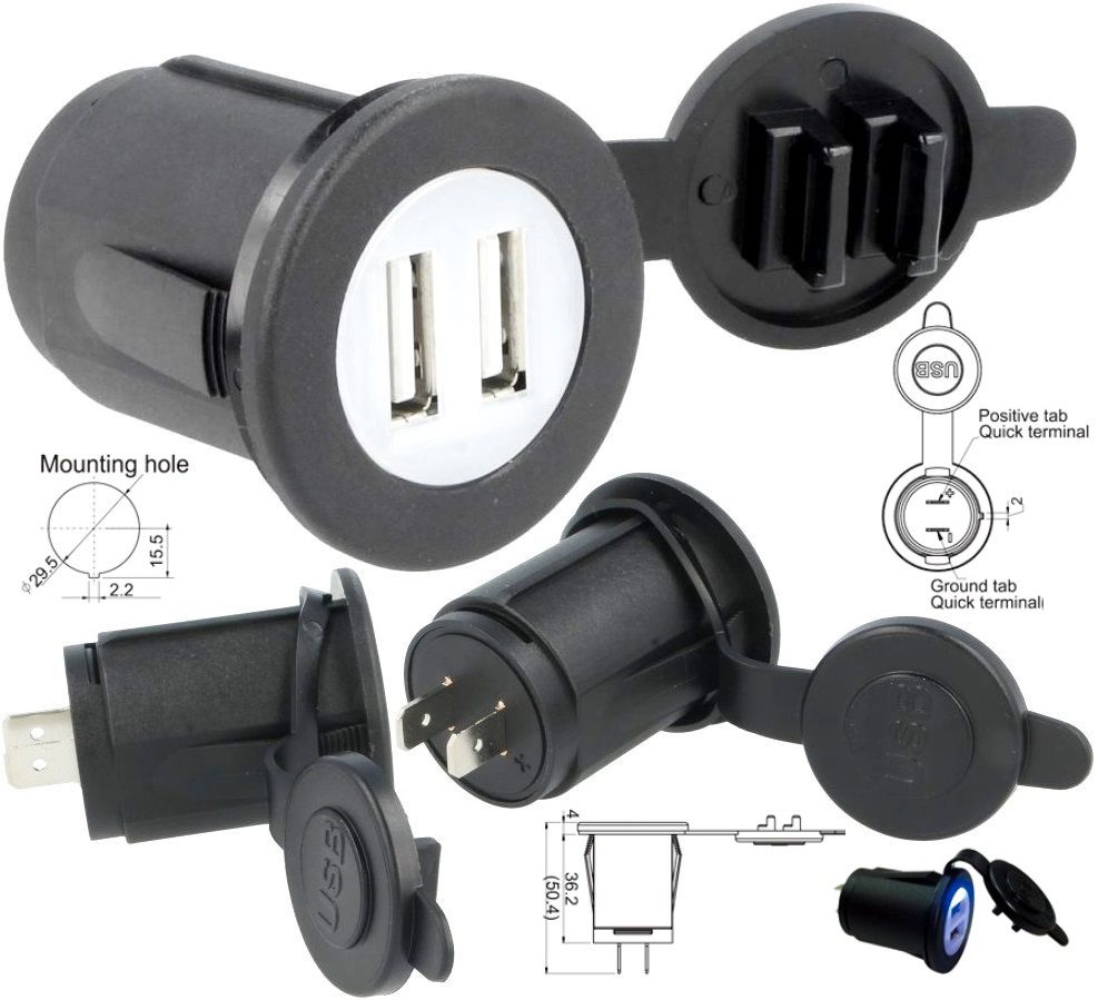 Cargador Mechero doble 5v.2.5A