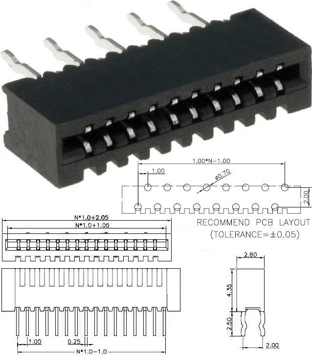 Conector FPC Non Zif