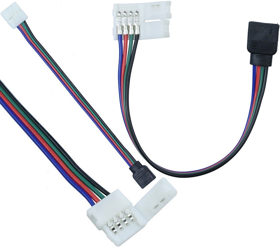 Conector cableado Click RGB-conector 4pin Tiras de Led