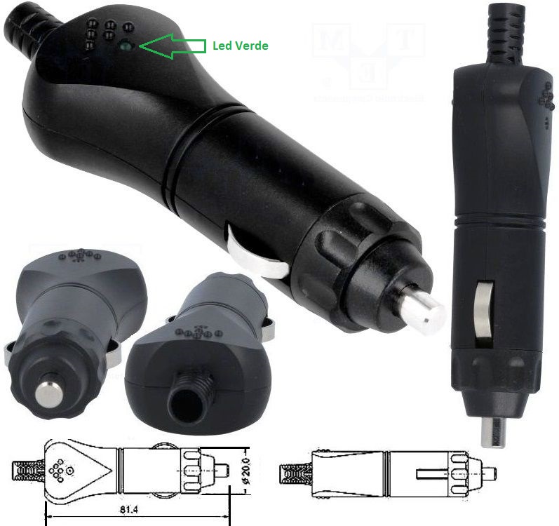 Conector Mechero 12v