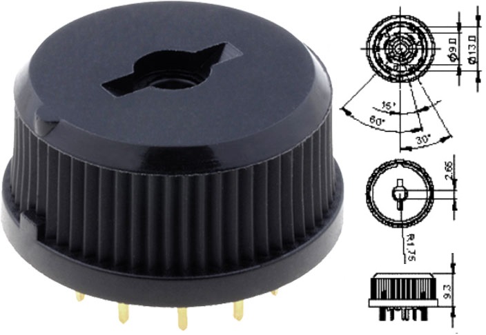 Conmutador giratorio 12 posiciones RS5