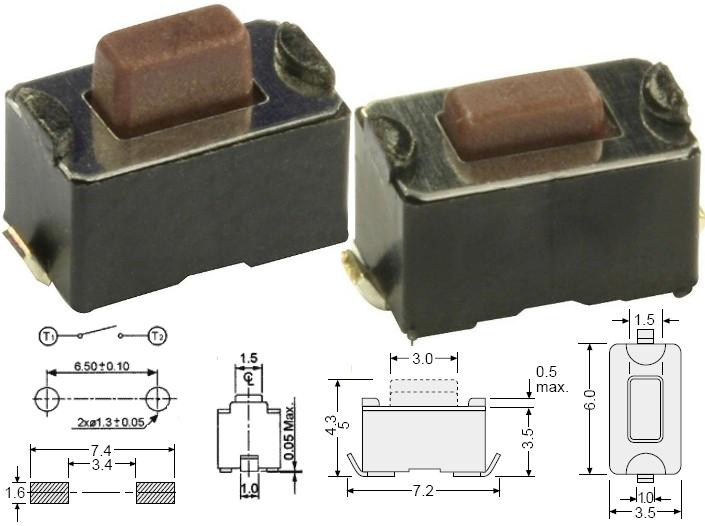 Tact Switch 6x3mm