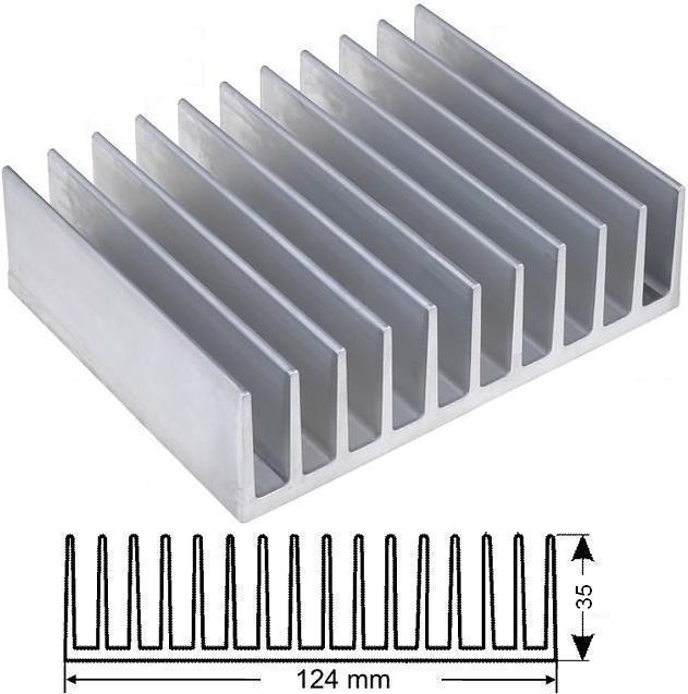 Disipador 124x50mm