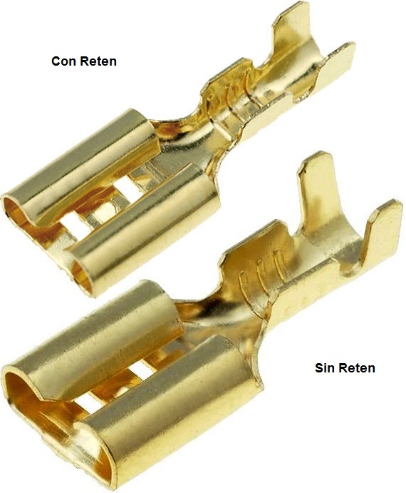 Faston hembra 6.35mm dorado