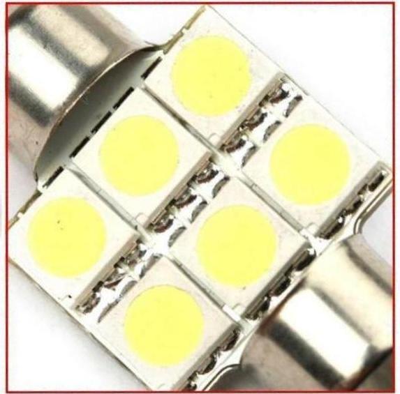 Festoon 31mm 6Led smd