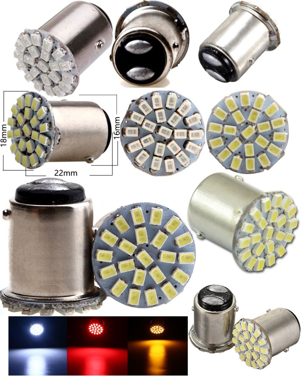 G18 BAY15D 1157 22 led 1206