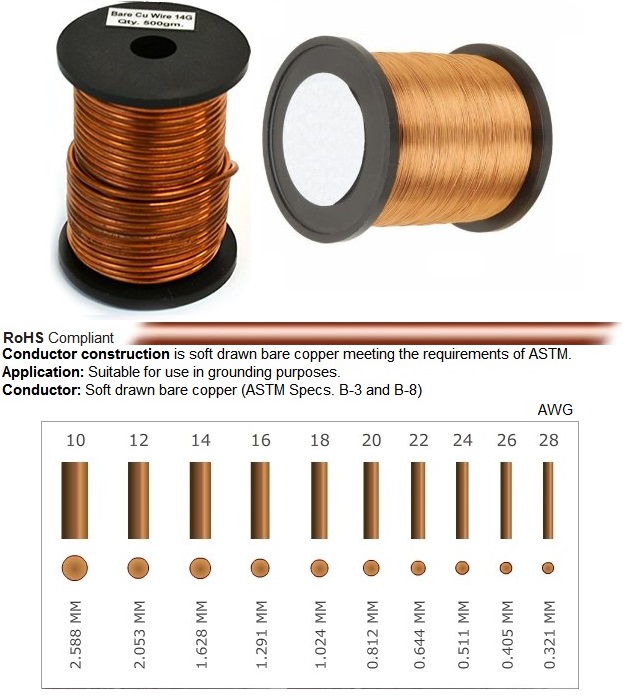 Hilo cobre desnudo 500g