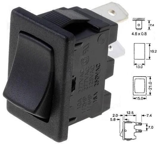 Interruptor basculante panel