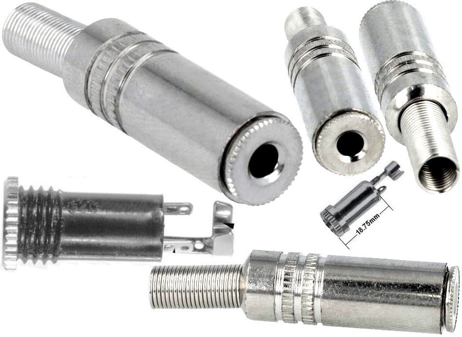 Jack 3.5mm Stereo Hembra Aereo Metal