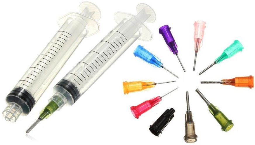 Juego jeringuilla y pipetas