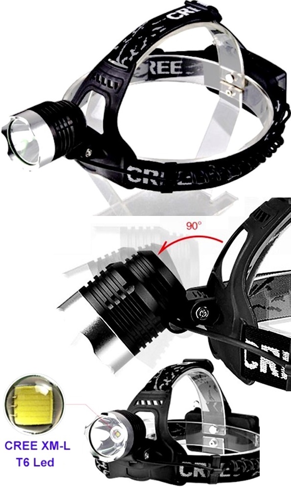 Linterna Casco Cree XML-T6 3M KC002