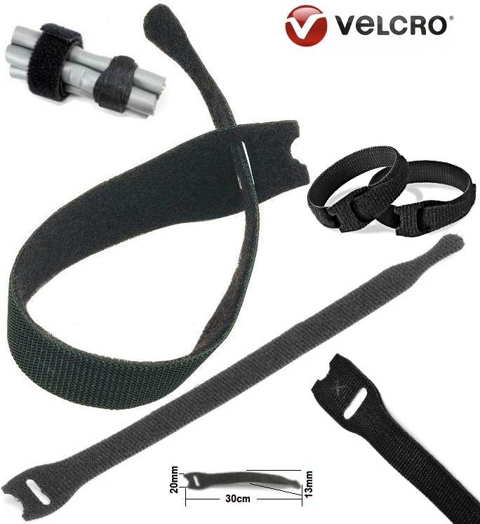 Velcro negro 300mm