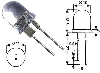 Led 10mm 0.5w.