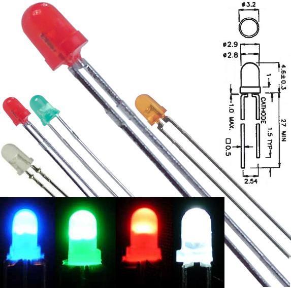 Led 3mm difusos