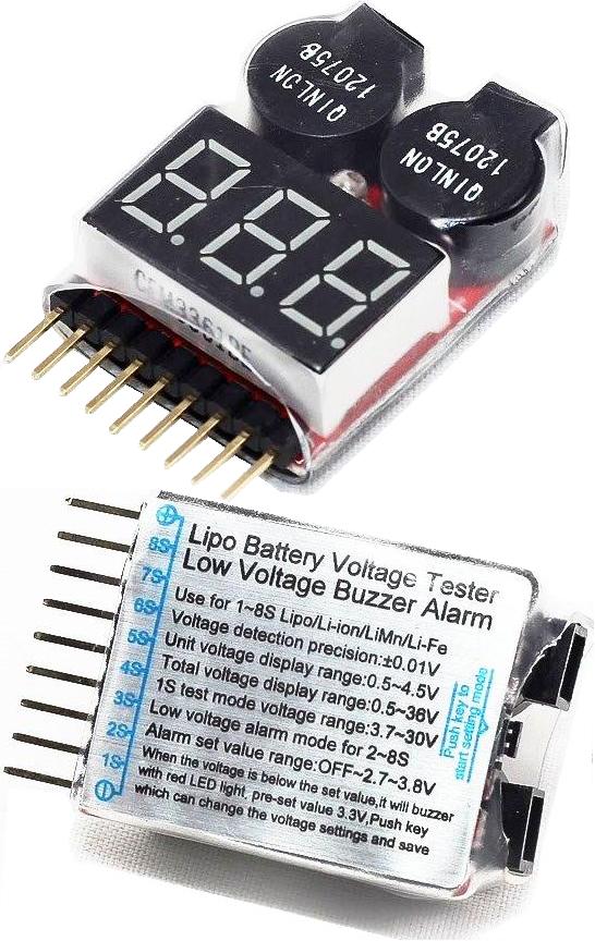 Lipo Tester display buzzer.