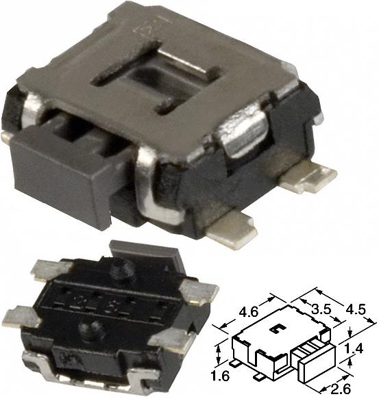 Tact switch lateral
