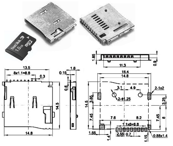 Micro-SD-Card-Socket