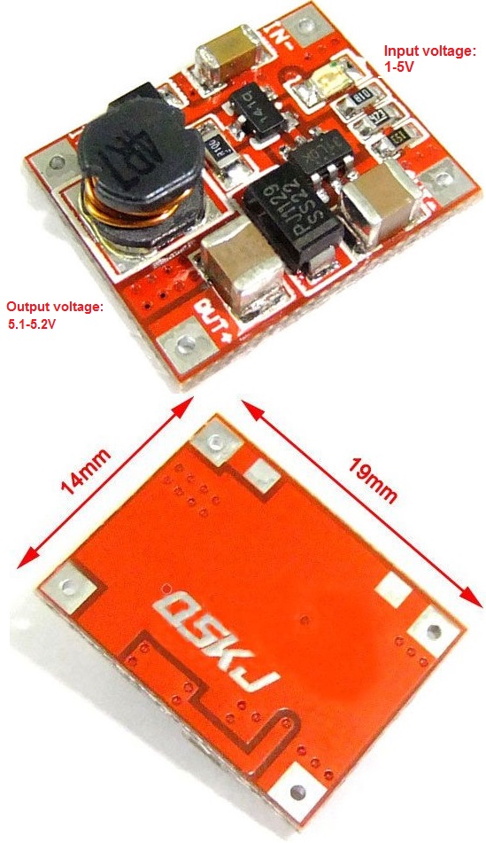Fuente DC-DC Step Up 3-5v.